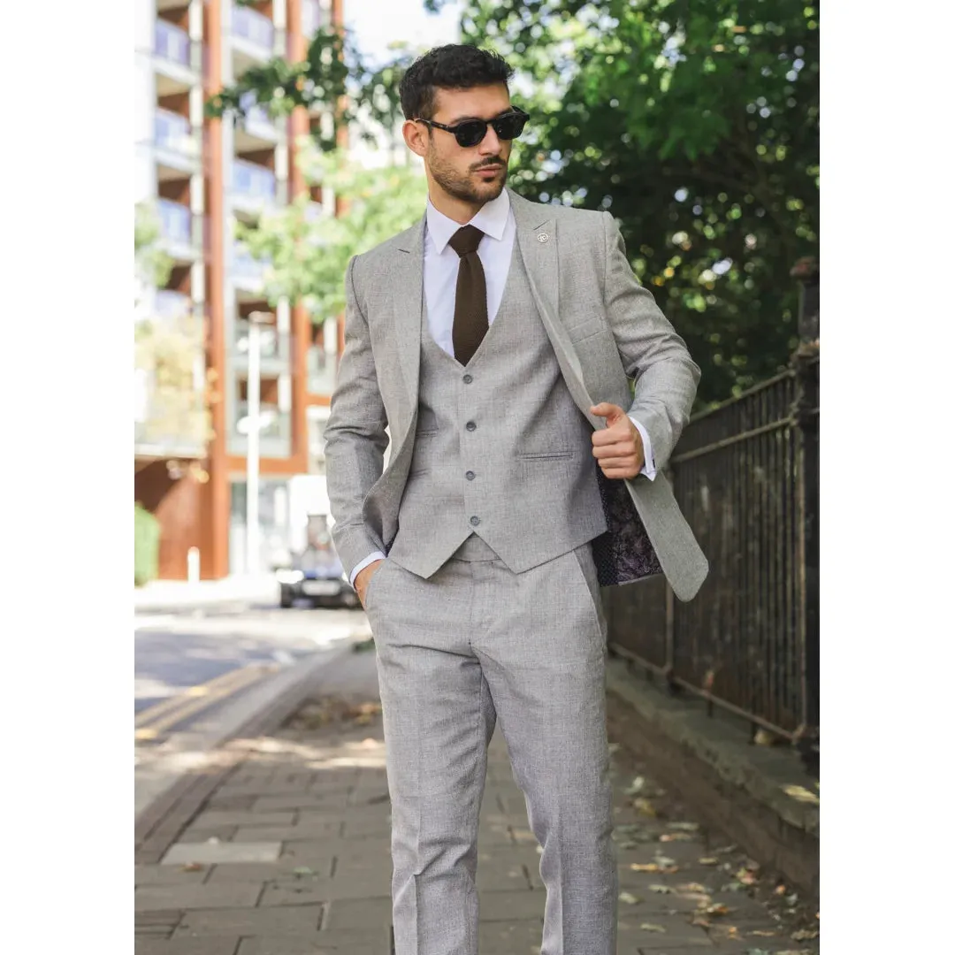 IM33 - Men's 3 Piece Grey Tailored Fit Suit sold by Tru Clothing product image thumbnail 2