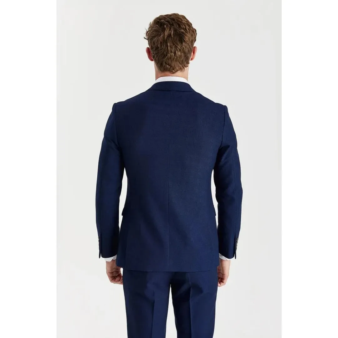 Mayfair - Men's Navy Birdseye Double Breasted Blazer sold by Tru Clothing product image thumbnail 3