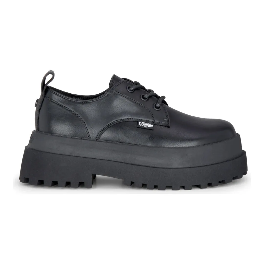 PLUTO LACE UP - Women’s Black Lace-Up Platform Shoes sold by Tru Clothing