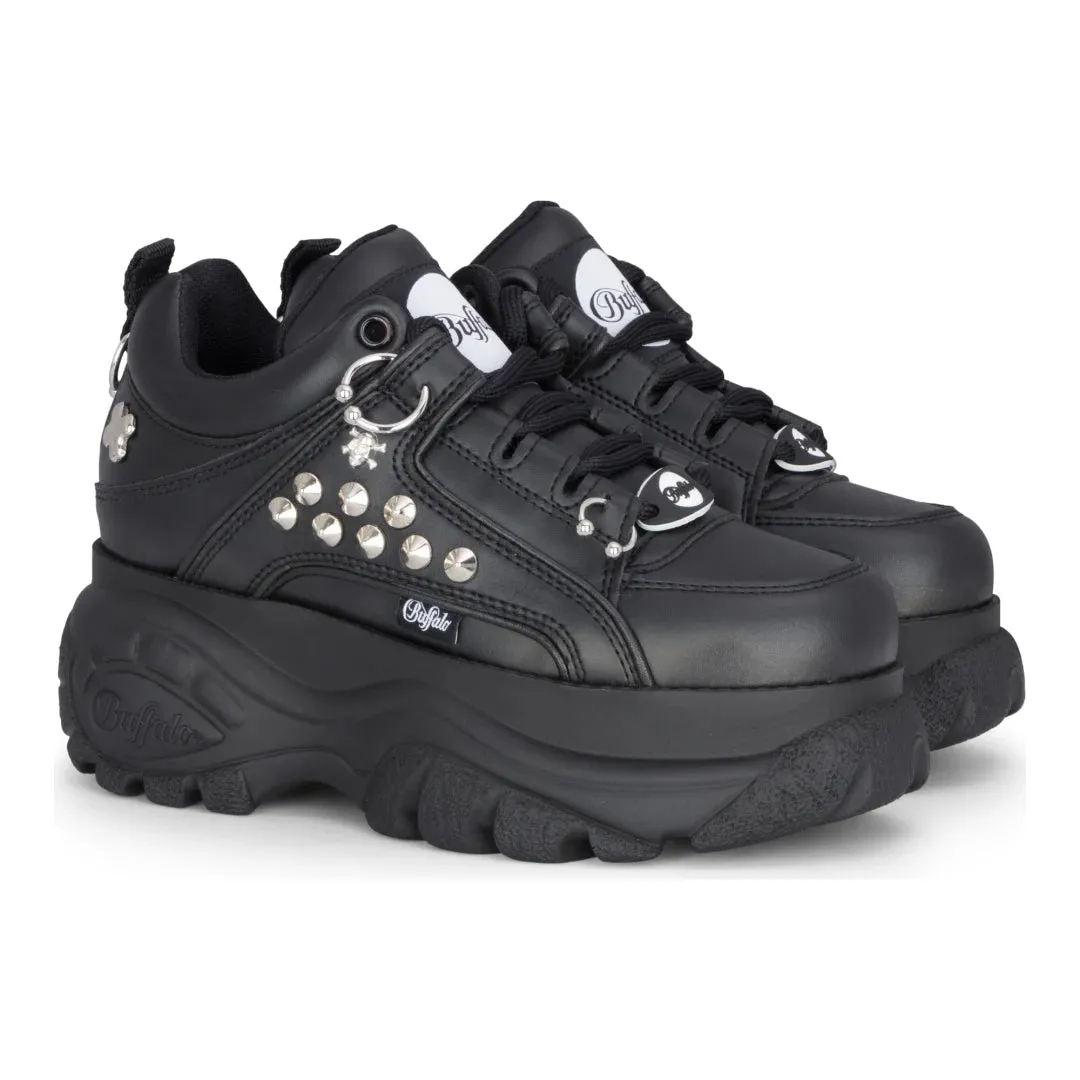 1339-14 PUNK - Women's Black Platform Studded Sneakers sold by Tru Clothing product image thumbnail 2