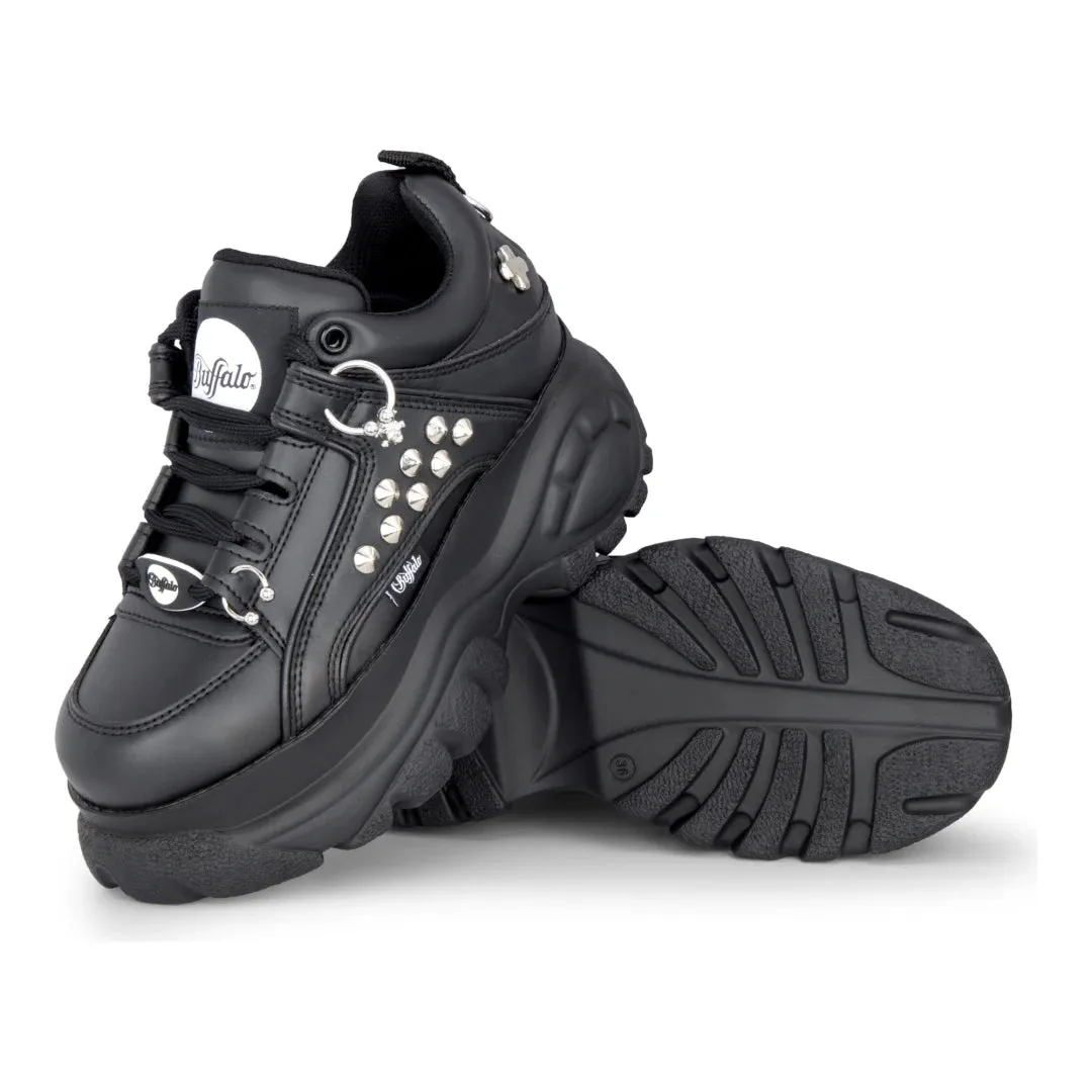 1339-14 PUNK - Women's Black Platform Studded Sneakers sold by Tru Clothing product image thumbnail 4