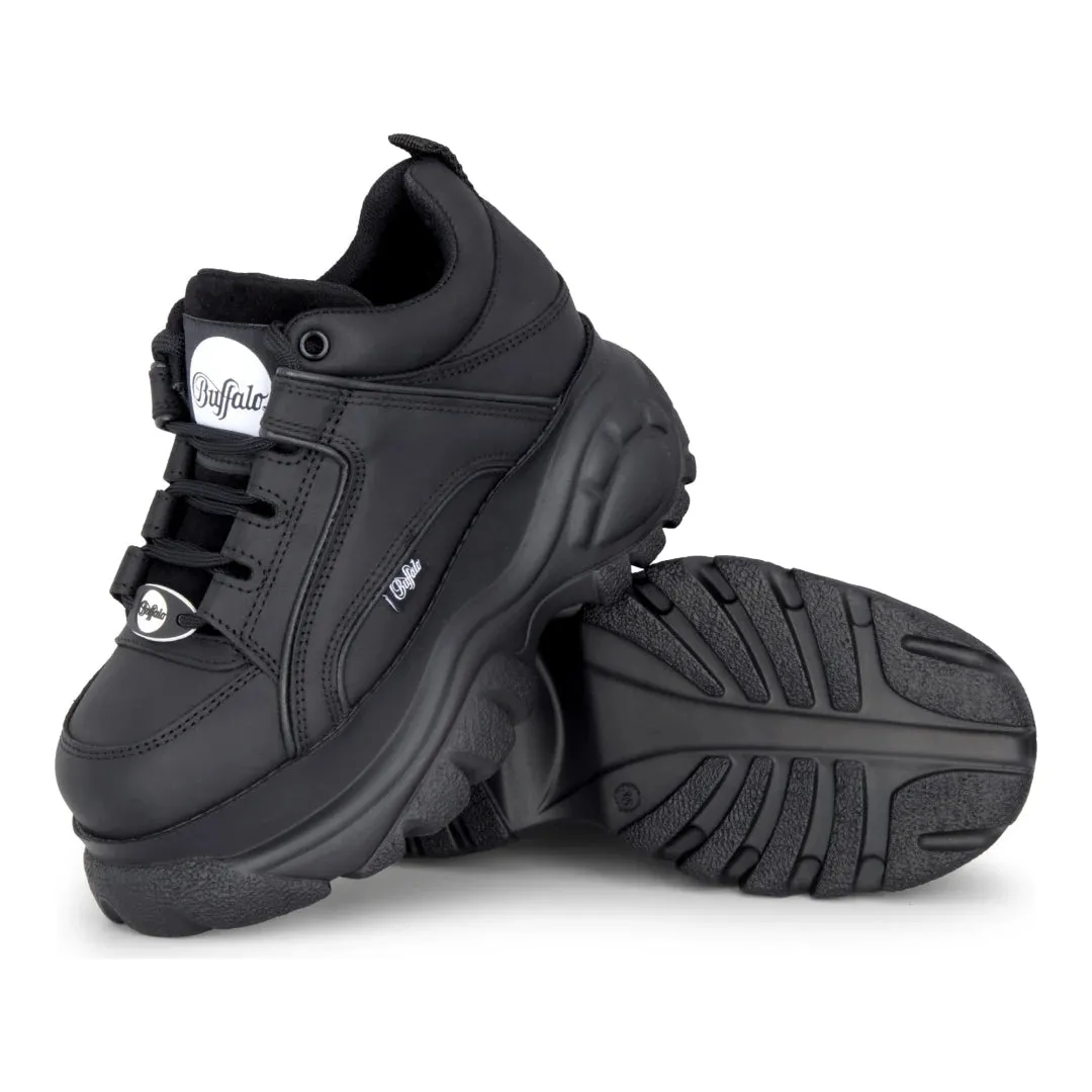 1339-14 2.0 - Women’s Black Calf Leather Platform Sneakers sold by Tru Clothing product image thumbnail 4