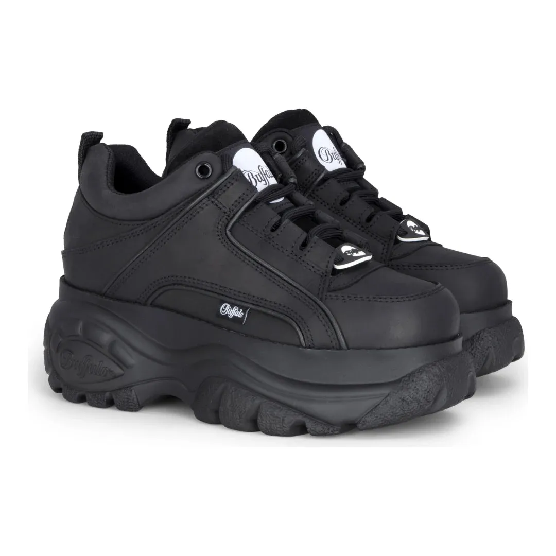 1339-14 2.0 - Women’s Black Calf Leather Platform Sneakers sold by Tru Clothing product image thumbnail 2
