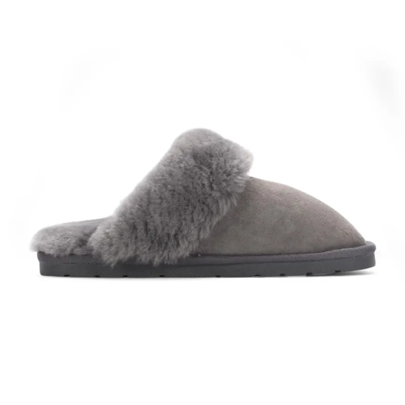 Luna - Women's Sheepskin Suede Mule Slippers sold by Tru Clothing