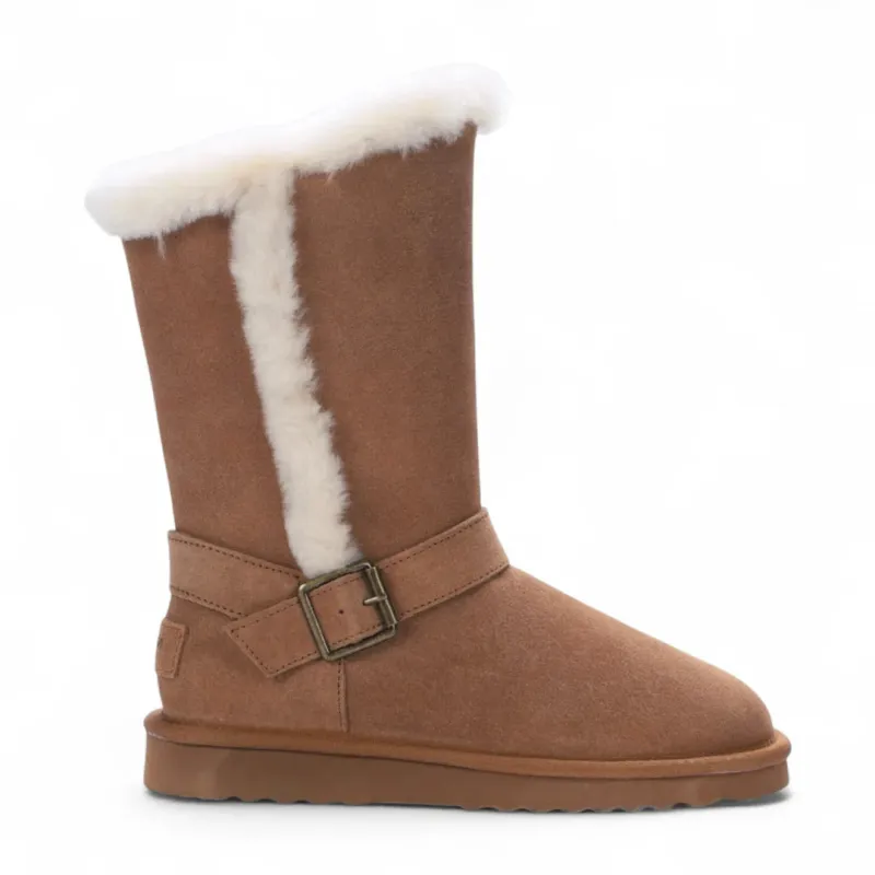 Redwood - Women's Brown Sheepskin Suede Winter Boots sold by Tru Clothing