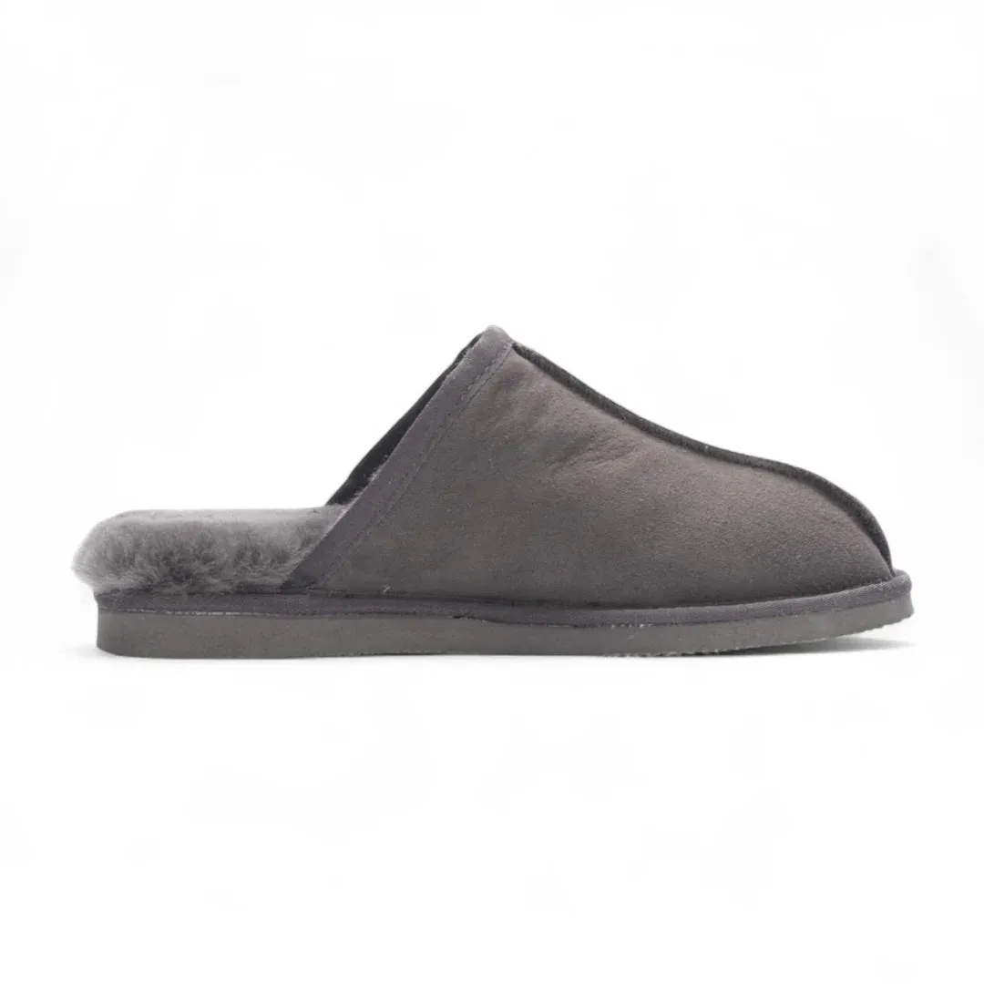 Highland - Men's Genuine Sheepskin Suede Mule Slippers sold by Tru Clothing