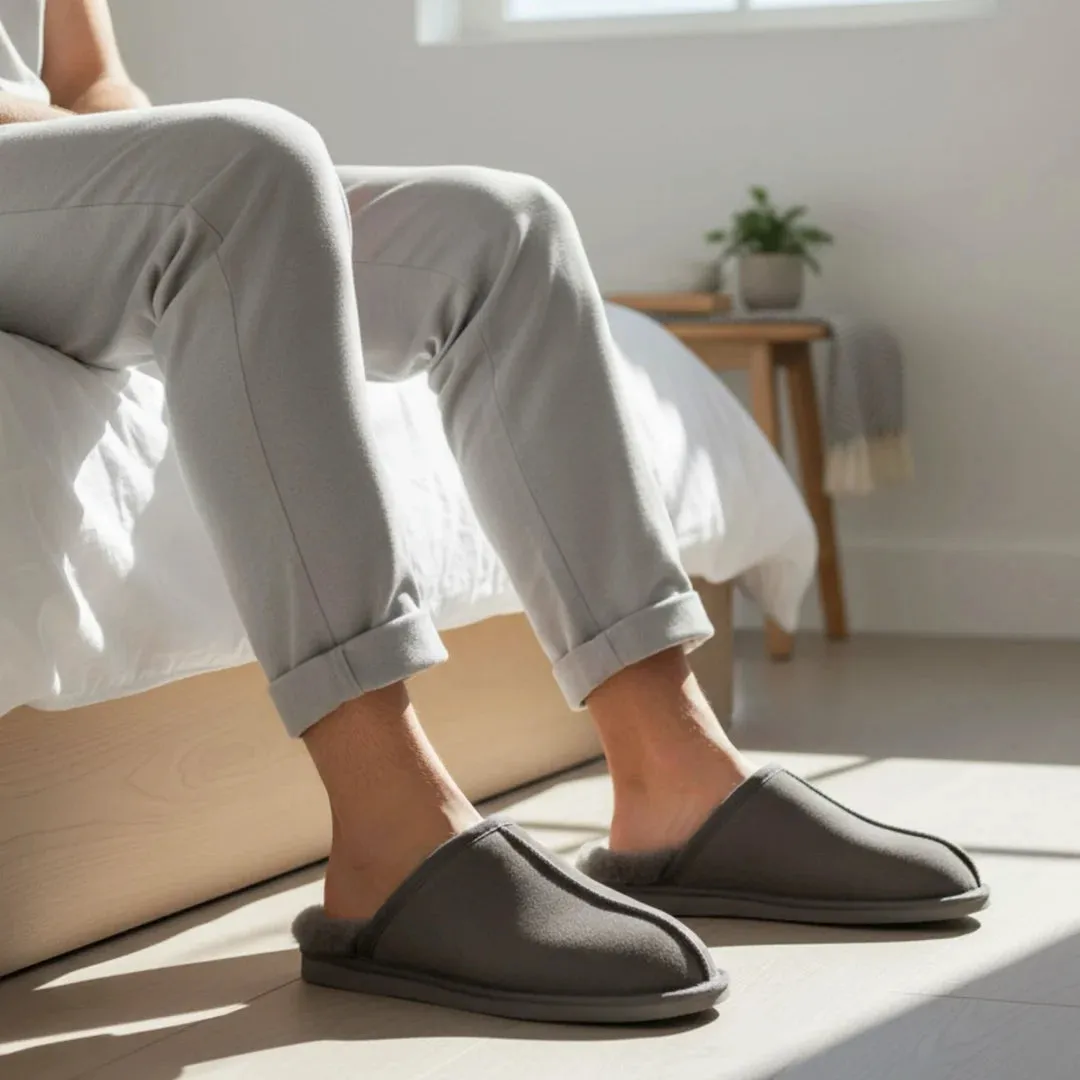 Highland - Men's Genuine Sheepskin Suede Mule Slippers sold by Tru Clothing product image thumbnail 3