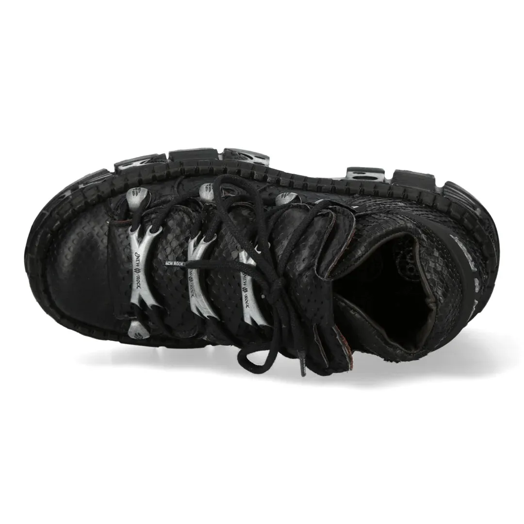 New Rock M-106WALL-C65 Black Leather Platform Ankle Boots sold by Tru Clothing product image thumbnail 5