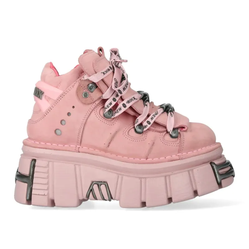 New Rock M-106-C158 Pink Platform Gothic Punk Ankle Boots sold by Tru Clothing