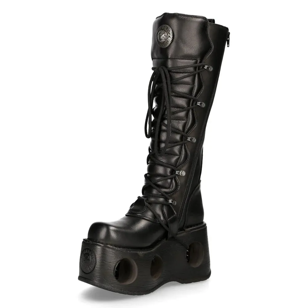 New Rock M-272-S2 Knee High Black Leather Gothic Boots sold by Tru Clothing product image thumbnail 5
