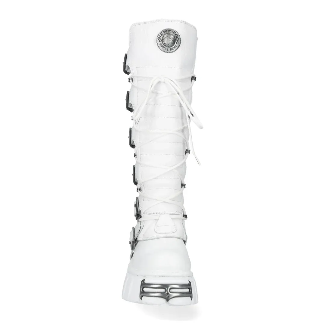 New Rock M-272-C69 Knee High White Leather Gothic Boots sold by Tru Clothing product image thumbnail 4