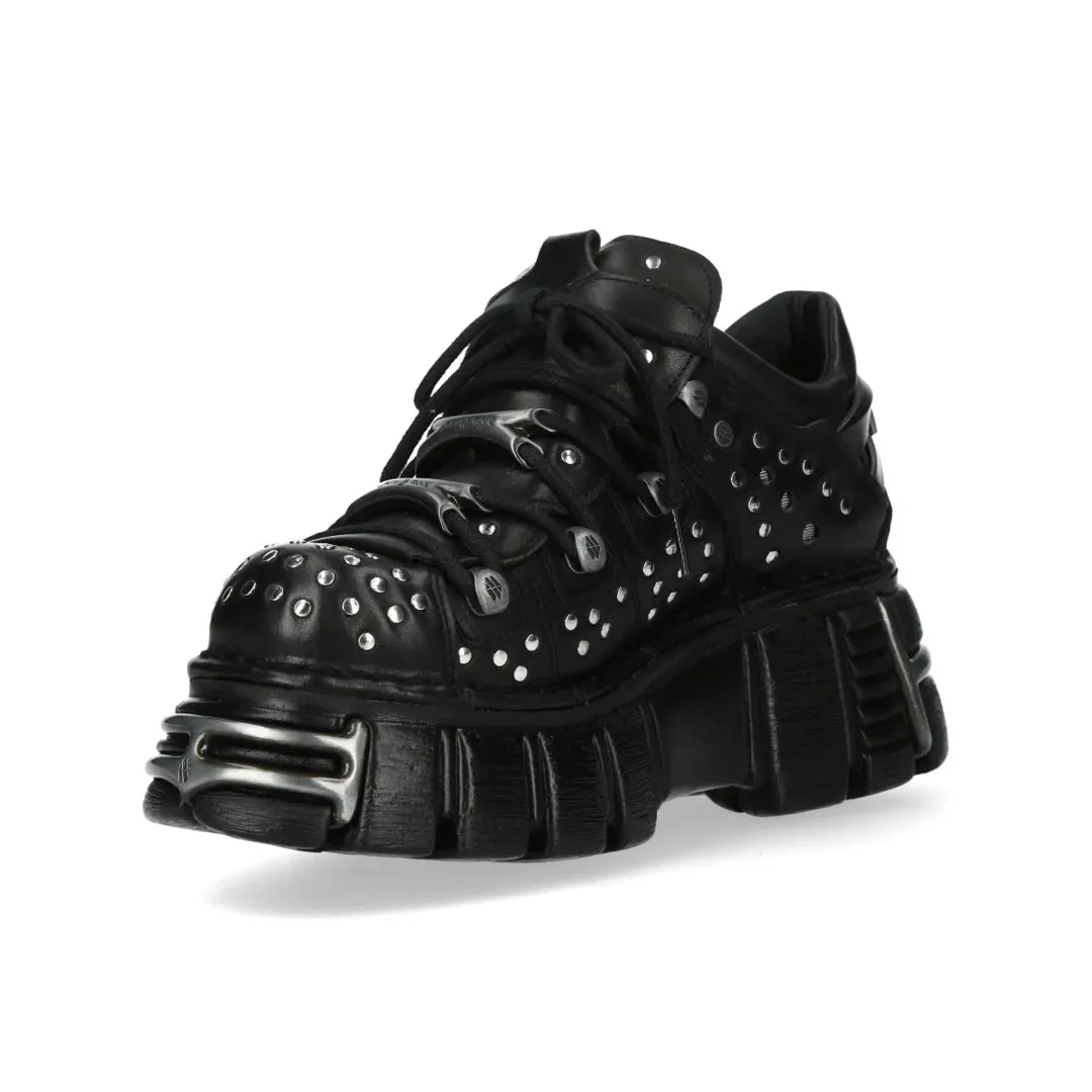 New Rock M-120NR-C1 Black Leather Platform Ankle Boots sold by Tru Clothing product image thumbnail 4