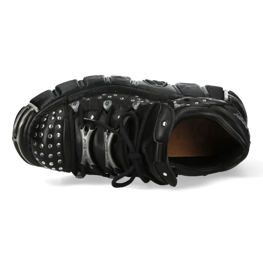 New Rock M-120NR-C1 Black Leather Platform Ankle Boots sold by Tru Clothing product image thumbnail 5