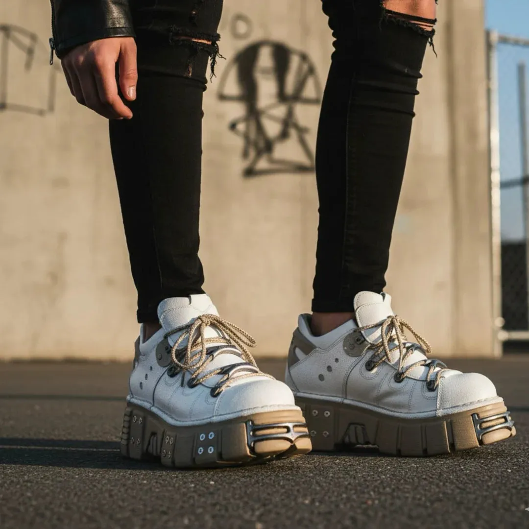 New Rock M-120N-C80 White Gothic Platform Ankle Boots sold by Tru Clothing product image thumbnail 3