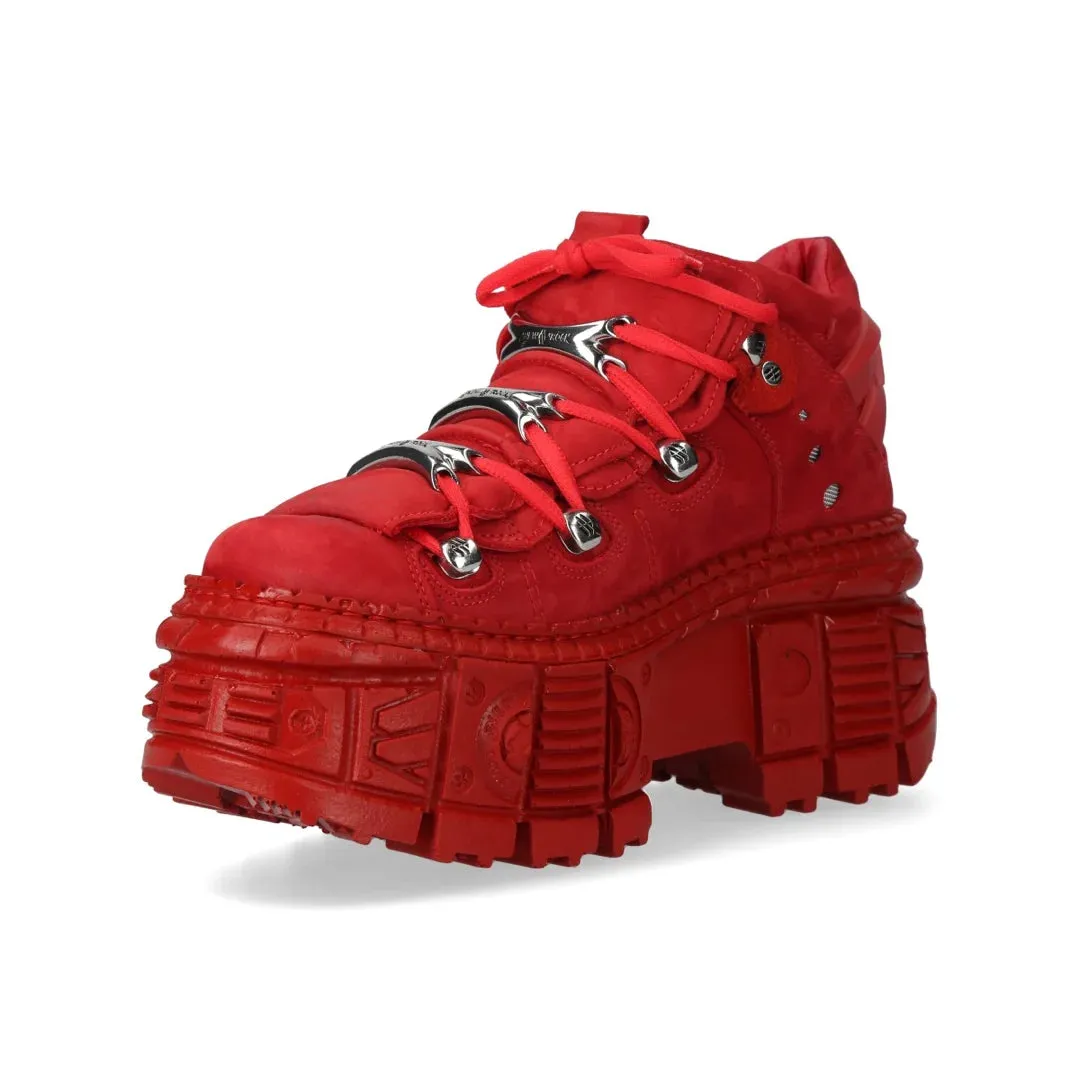 New Rock M-106WALL-C13 Red Leather Gothic Ankle Boots sold by Tru Clothing product image thumbnail 4