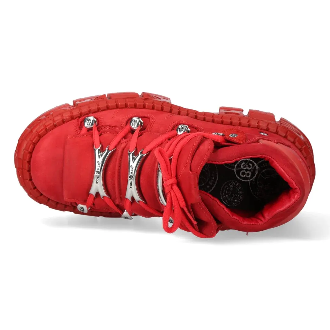 New Rock M-106WALL-C13 Red Leather Gothic Ankle Boots sold by Tru Clothing product image thumbnail 5