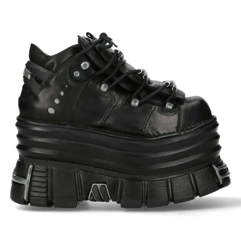 New Rock M-106-C181 Black Gothic Chunky Platform Ankle Boots sold by Tru Clothing
