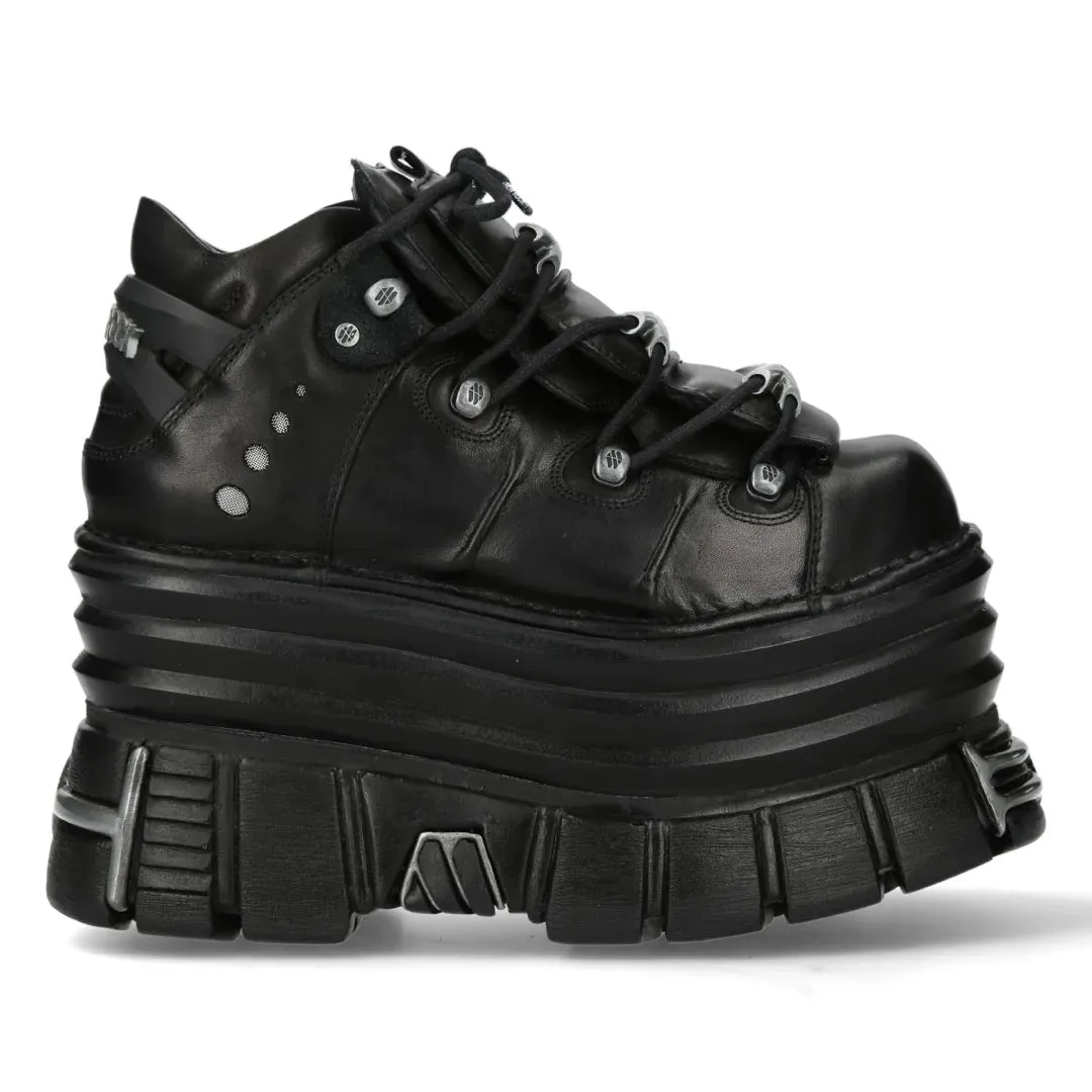 New Rock M-106-C181 Black Gothic Chunky Platform Ankle Boots sold by Tru Clothing