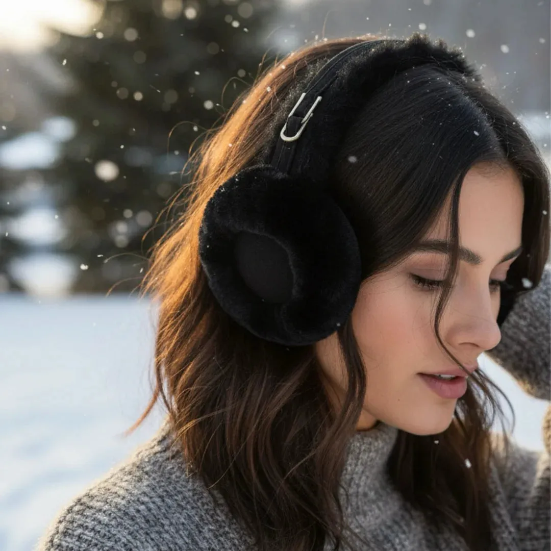 Womens Sheepskin Shearling Winter Ear Muffs sold by Tru Clothing product image thumbnail 4