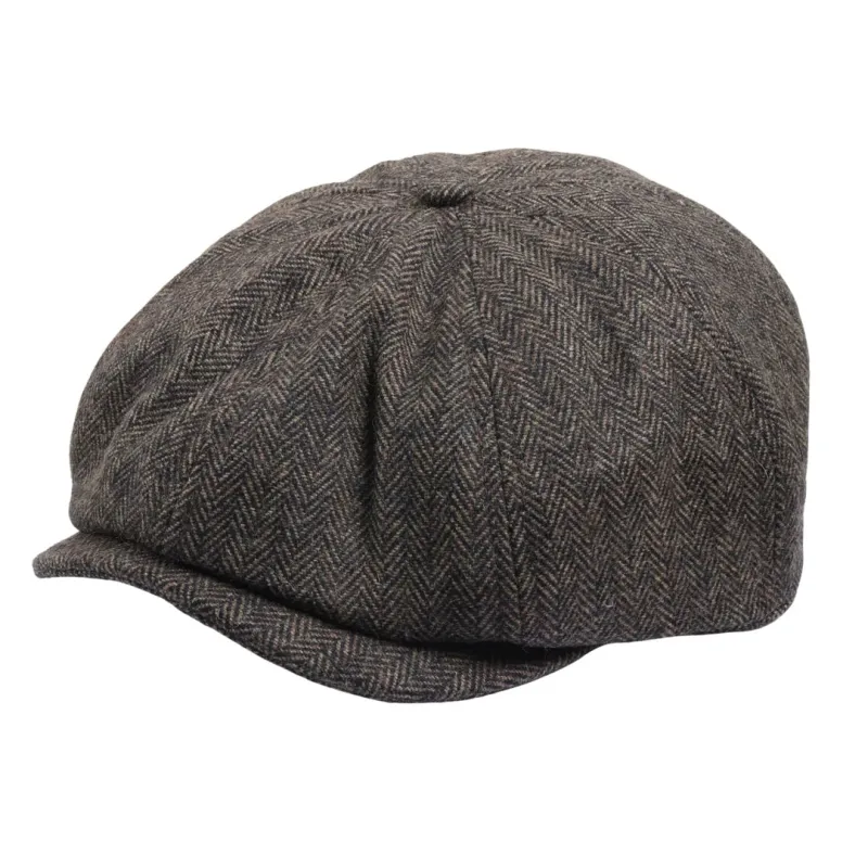 Men's Herringbone Newsboy Classic Flat Cap sold by Tru Clothing