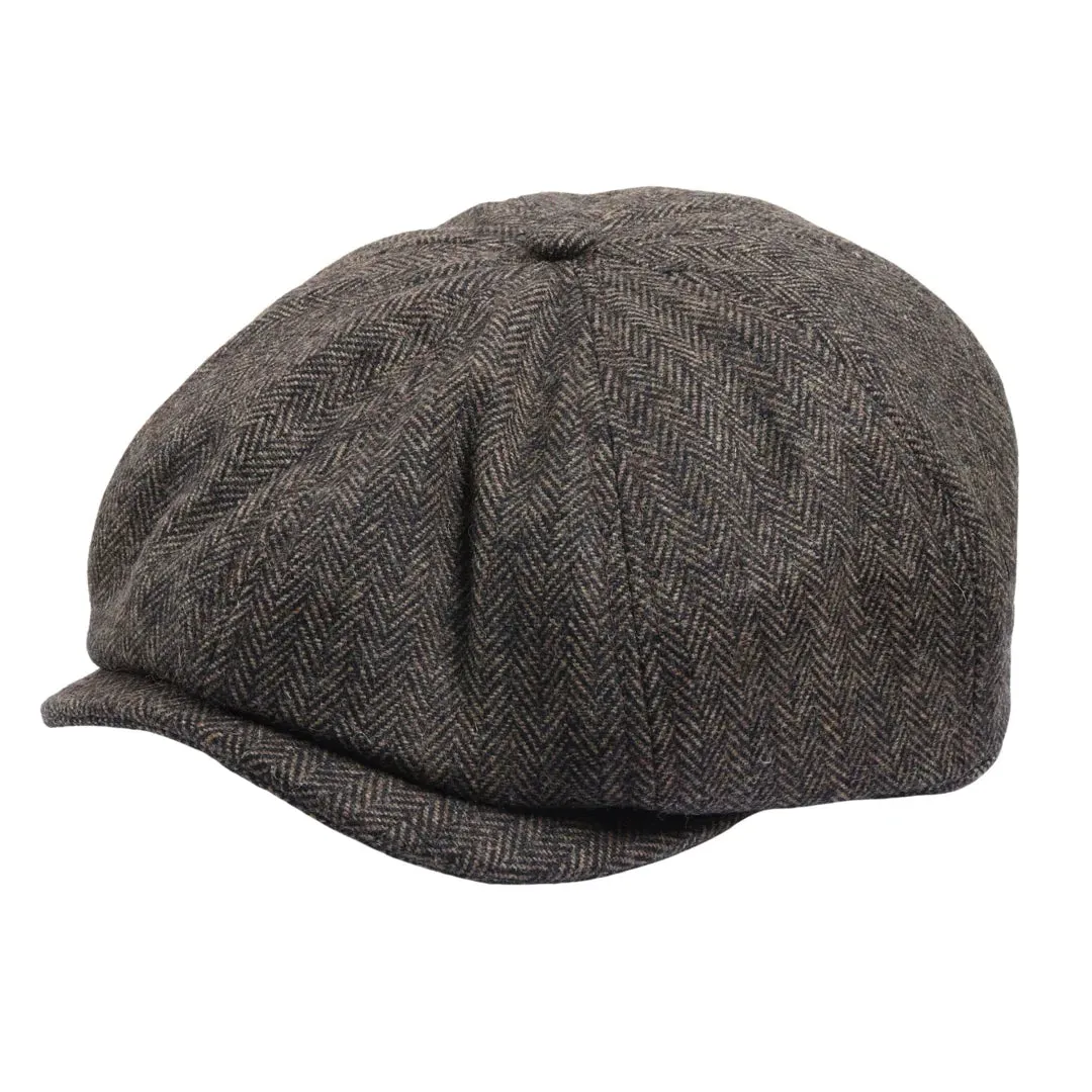 Men's Herringbone Newsboy Classic Flat Cap sold by Tru Clothing