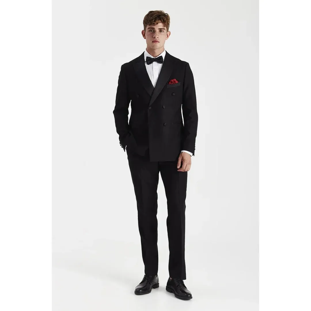 Harry - Men's Black 2 Piece Double Breasted Tuxedo Suit sold by Tru Clothing product image thumbnail 2