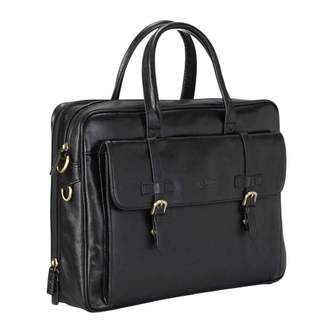 Belmont - Vintage Genuine Leather Laptop Bag Briefcase sold by Tru Clothing product image thumbnail 4