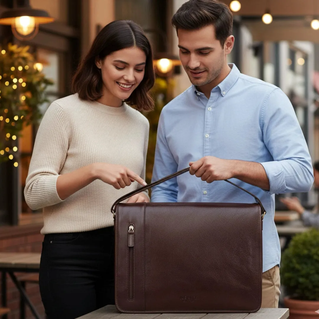 Astor - Genuine Leather Laptop Bag sold by Tru Clothing product image thumbnail 2