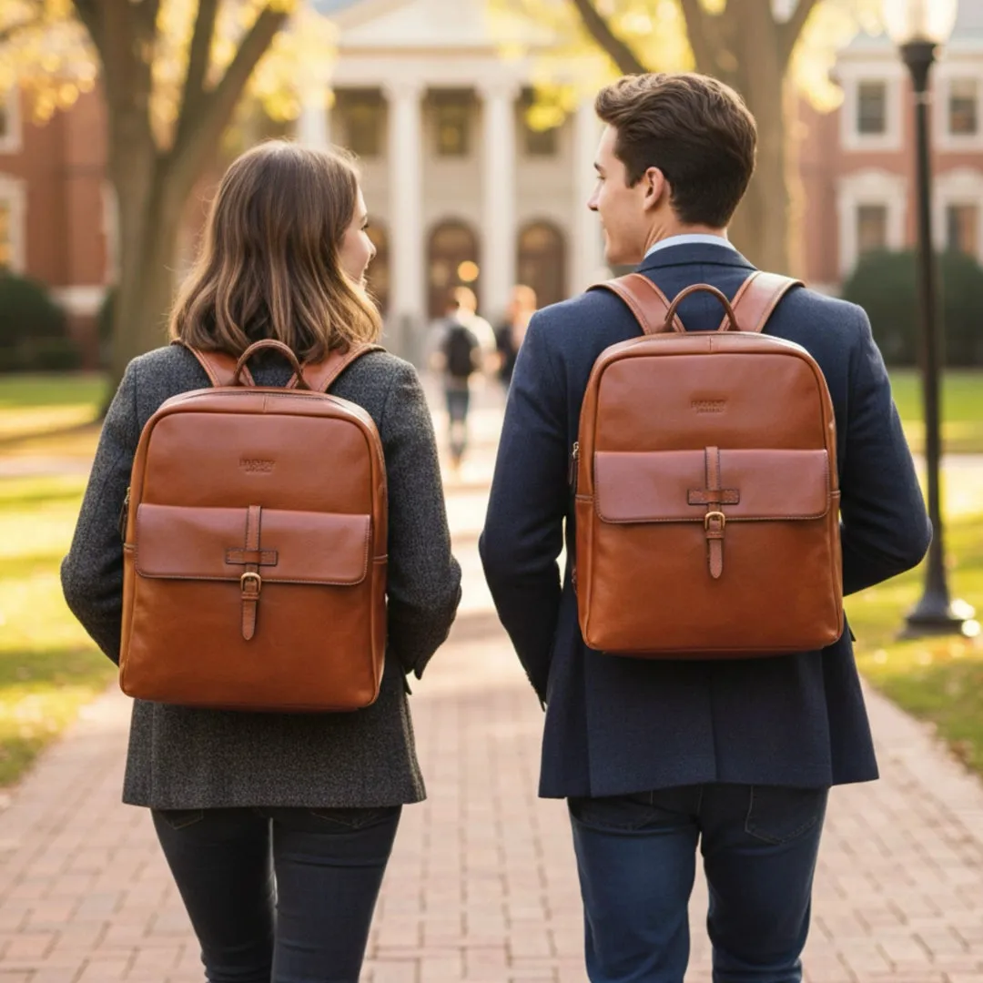 Cove - Genuine Leather Laptop Backpack sold by Tru Clothing product image thumbnail 2