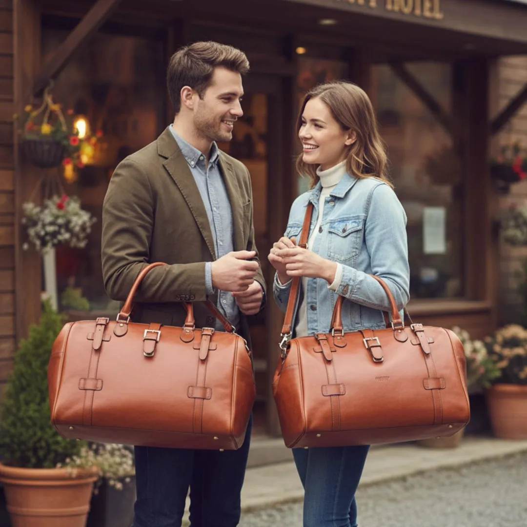 Windsor - Genuine Leather Large Travel Duffle Bag sold by Tru Clothing product image thumbnail 2