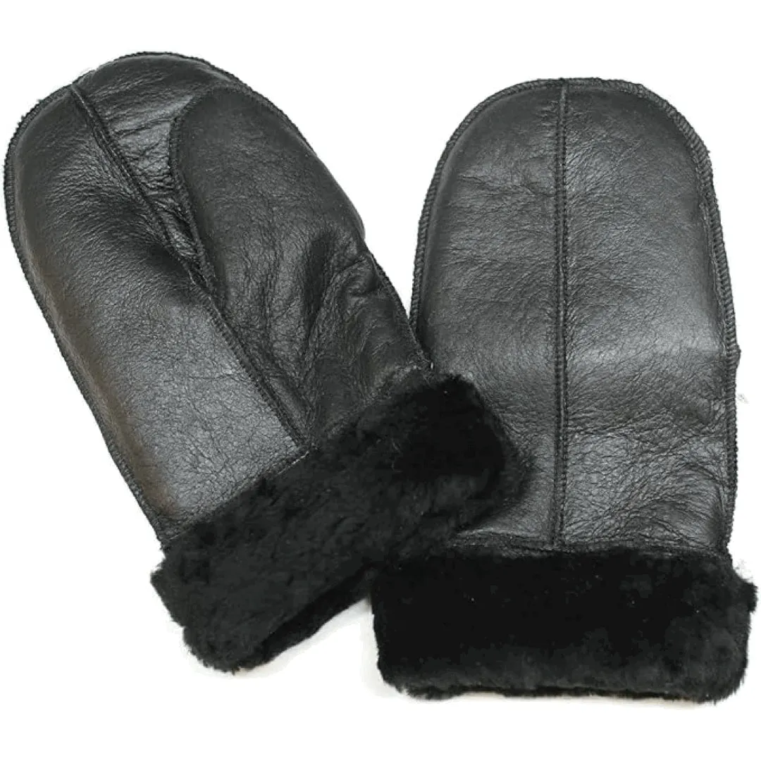 Unisex Genuine Sheepskin Shearling Wool Lined Thermal Gloves sold by Tru Clothing