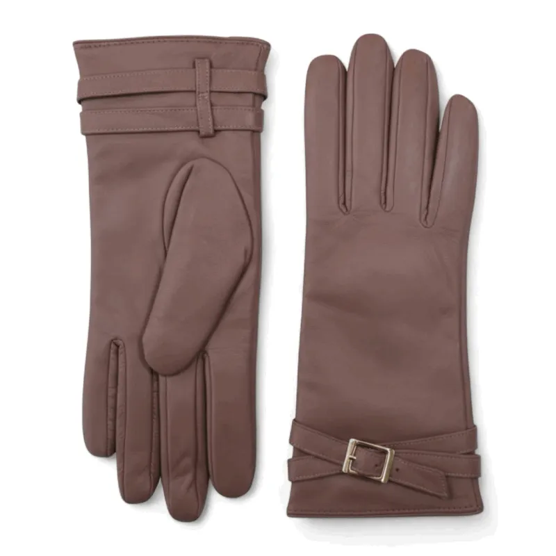 Women's Genuine Leather Adjustable Wrist Buckle Gloves sold by Tru Clothing