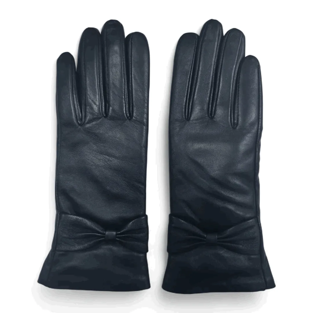 Women's Leather Wool Lined Bow Knot Accent Gloves sold by Tru Clothing product image thumbnail 4
