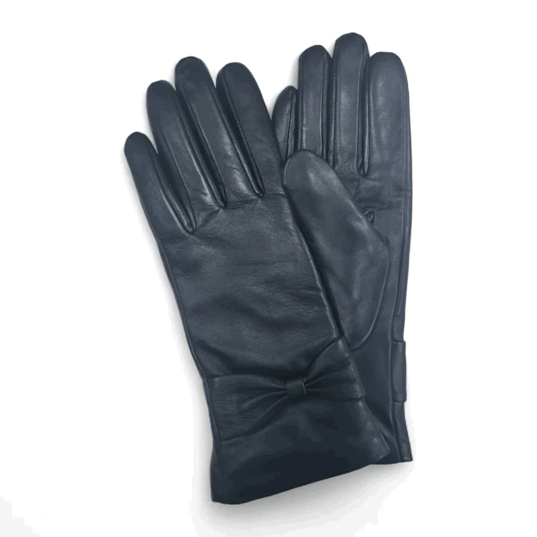 Women's Leather Wool Lined Bow Knot Accent Gloves sold by Tru Clothing product image thumbnail 3