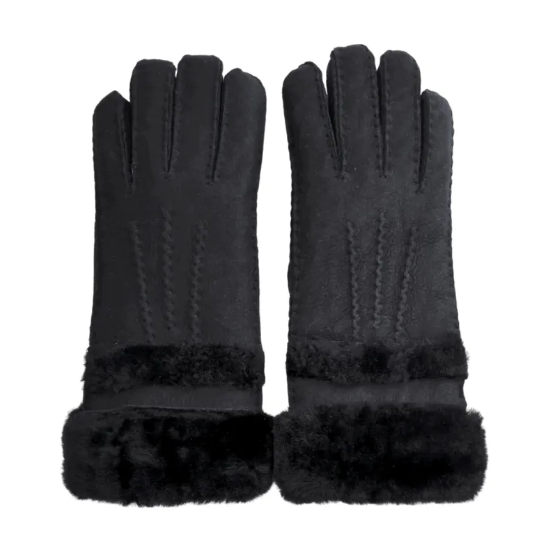 Women’s Plush Cuff Suede Leather Gloves sold by Tru Clothing