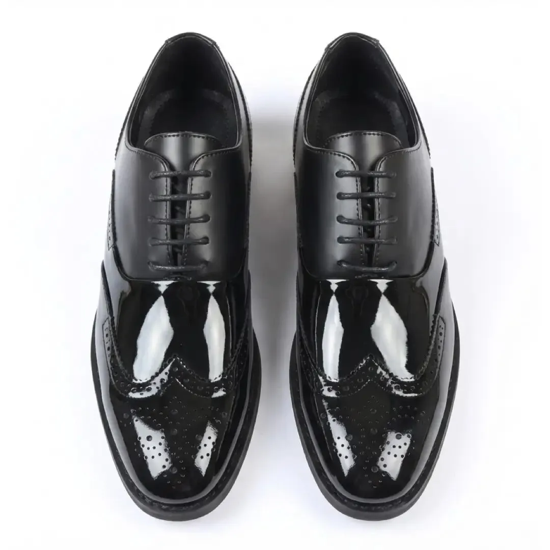 Men's Patent PU Leather Wingtip Oxford Shoes sold by Tru Clothing product image thumbnail 5