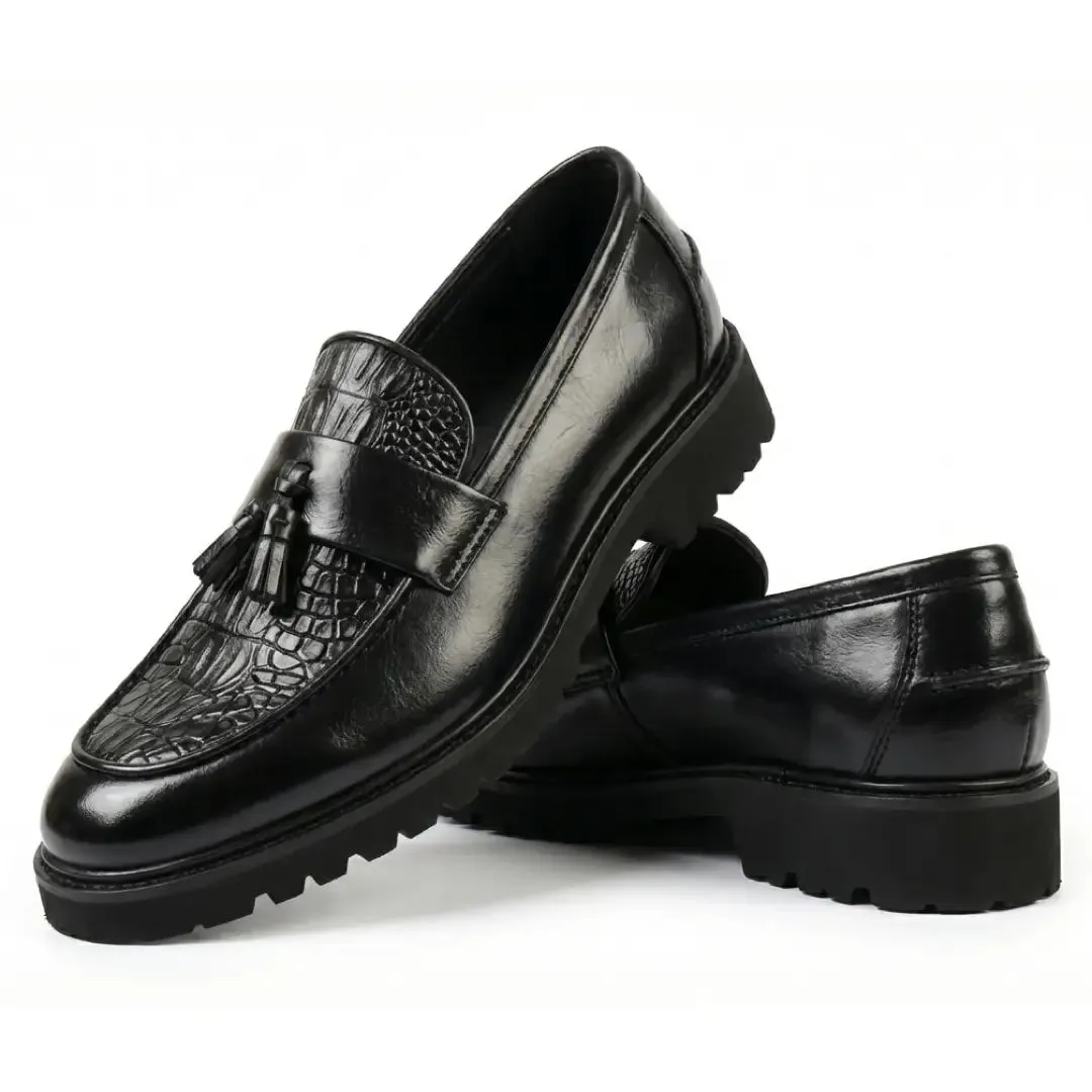 Men’s Tassel Lug Sole Textured Loafers sold by Tru Clothing product image thumbnail 2