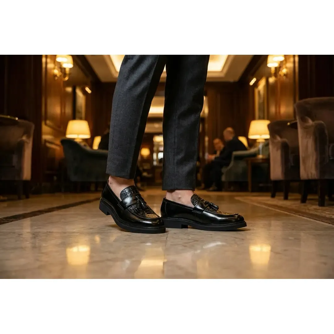 Men’s Tassel Lug Sole Textured Loafers sold by Tru Clothing product image thumbnail 3