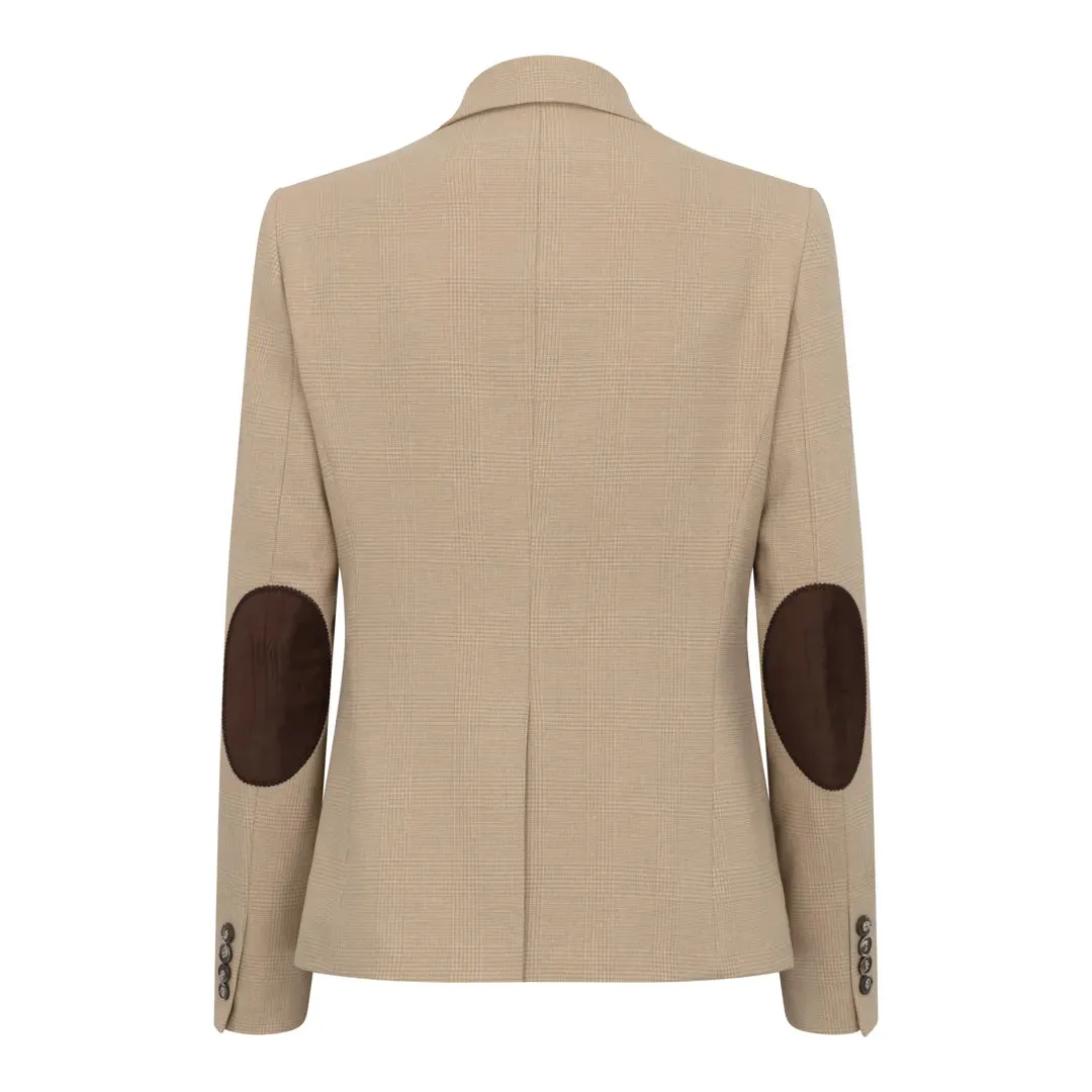 TPW-54 - Women's Cream 3 Piece Prince of Wales Check Suit sold by Tru Clothing product image thumbnail 5