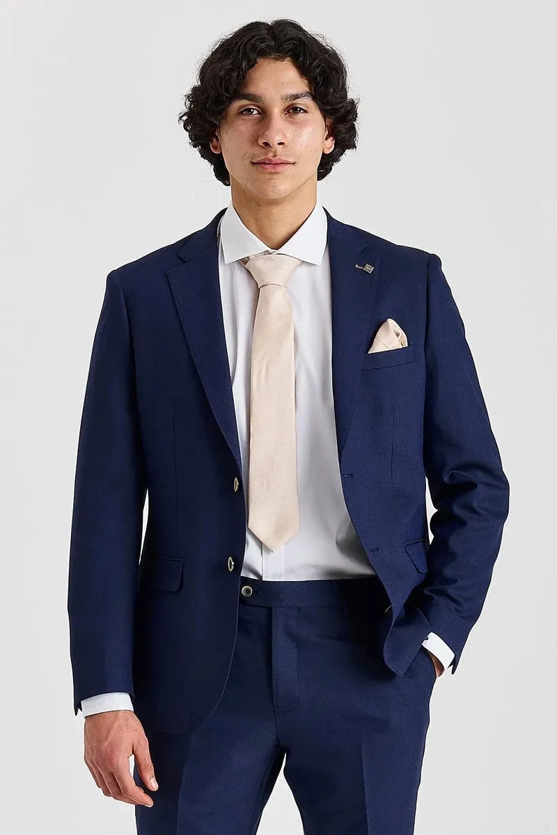 Belmont - Men's Navy Tailored Fit Blazer sold by Tru Clothing