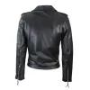 Brando Women's Black Red White Classic Biker Motorcycle Motorbike Hide Leather Jacket sold by Tru Clothing