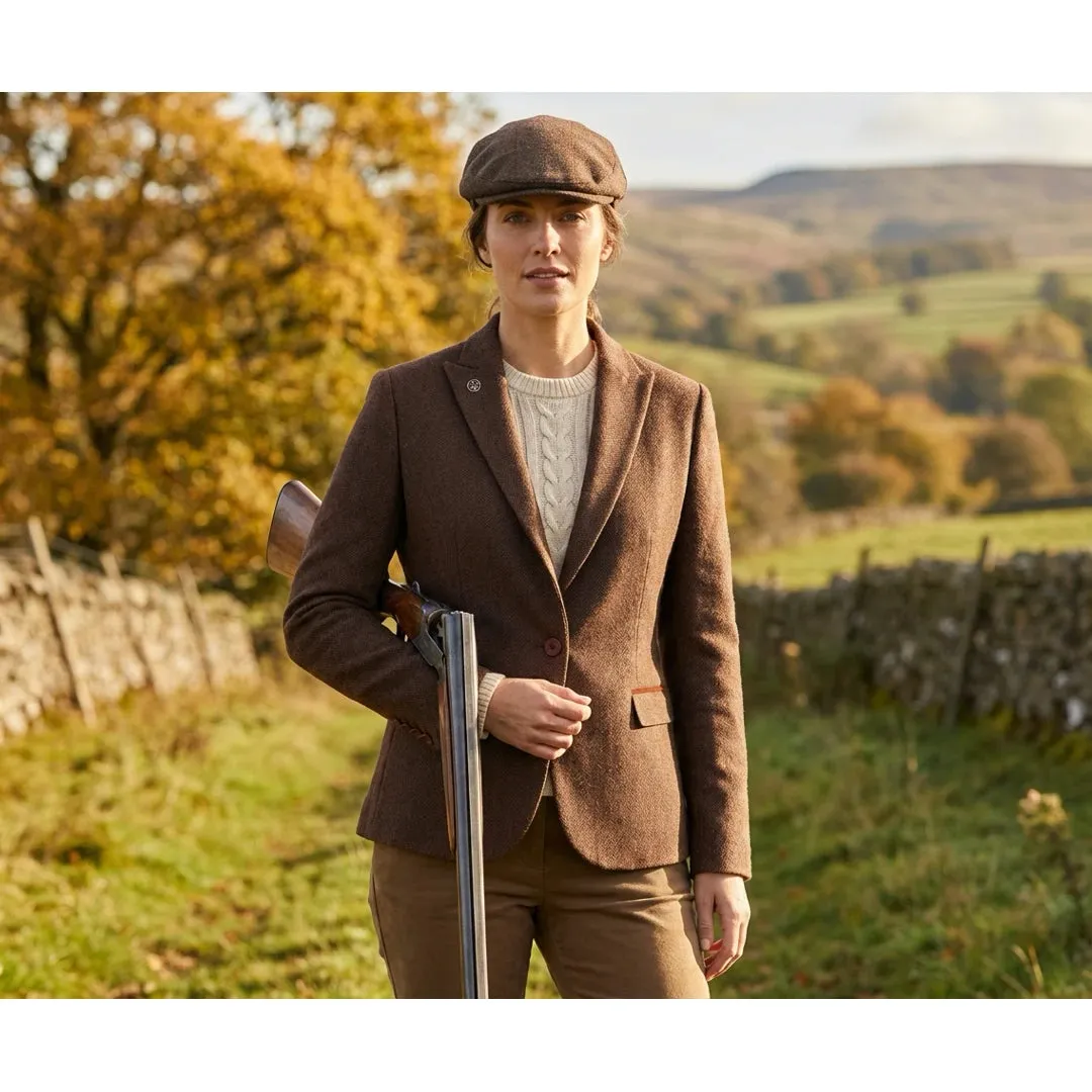 IMW-04 - Women's Brown Tweed Herringbone Blazer Waistcoat sold by Tru Clothing product image thumbnail 2