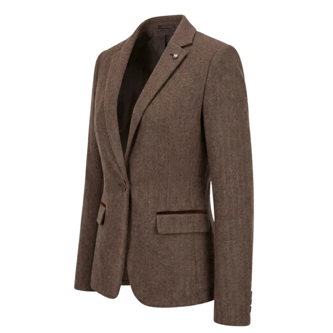IMW-02 - Women's Oak Tweed Herringbone Blazer Waistcoat sold by Tru Clothing product image thumbnail 4