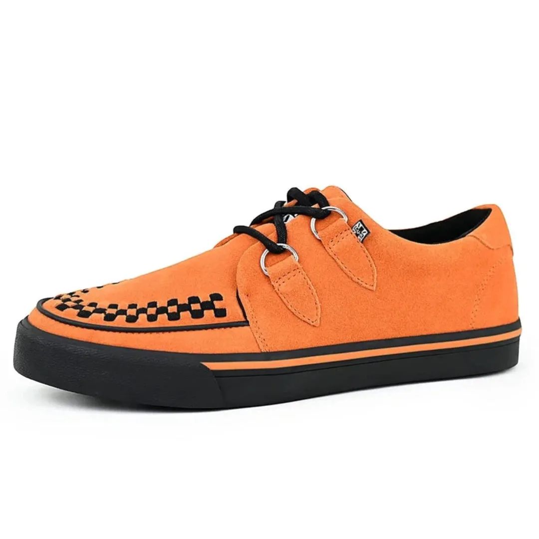 Men's Pointed Creeper Sneaker Orange Cow Suede Platform Shoes sold by Tru Clothing product image thumbnail 4