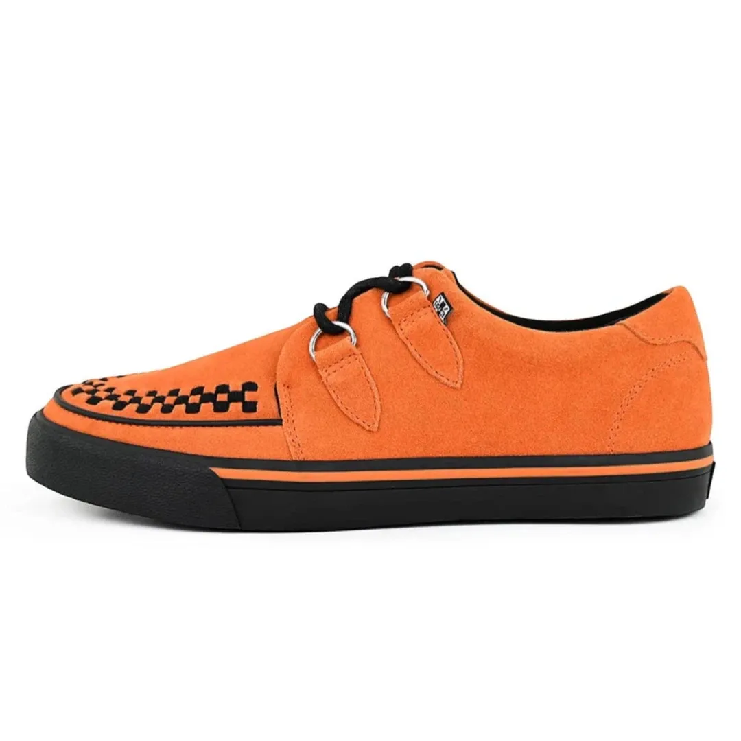Men's Pointed Creeper Sneaker Orange Cow Suede Platform Shoes sold by Tru Clothing product image thumbnail 3