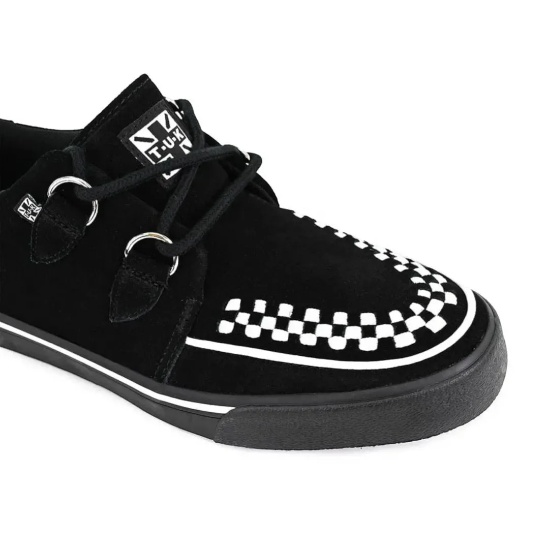 Pointed Creeper Sneaker Black White Suede Platform Shoes sold by Tru Clothing product image thumbnail 4