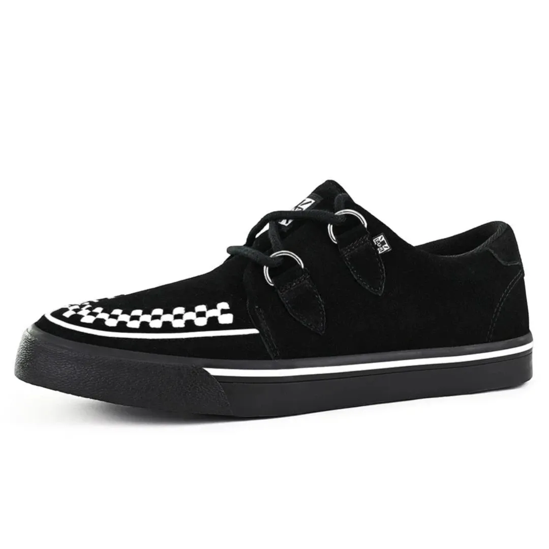Pointed Creeper Sneaker Black White Suede Platform Shoes sold by Tru Clothing product image thumbnail 5