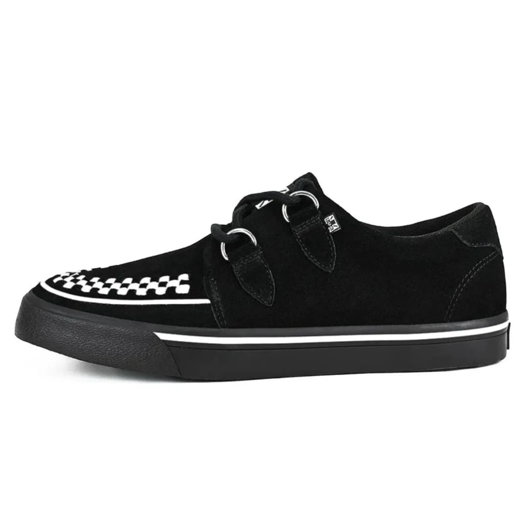Pointed Creeper Sneaker Black White Suede Platform Shoes sold by Tru Clothing product image thumbnail 3
