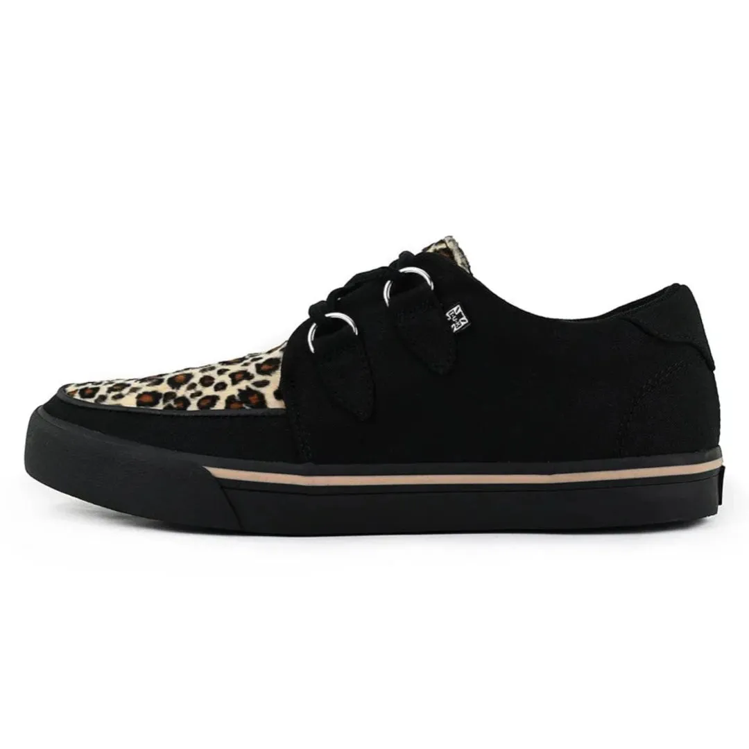 Pointed Creeper Sneaker Black Leopard Canvas Platform Shoes sold by Tru Clothing product image thumbnail 3