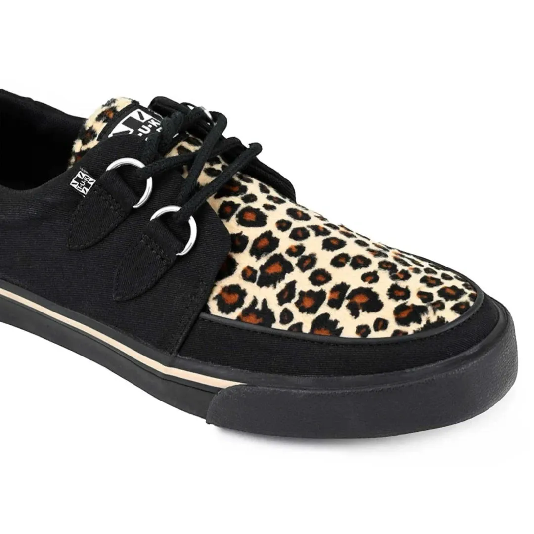Pointed Creeper Sneaker Black Leopard Canvas Platform Shoes sold by Tru Clothing product image thumbnail 4